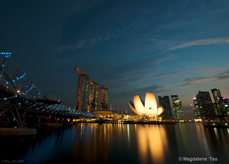 Singapore Skyline at Twilight 