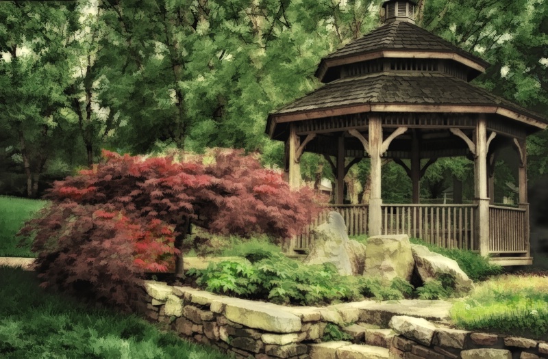 Gazebo in the Fall