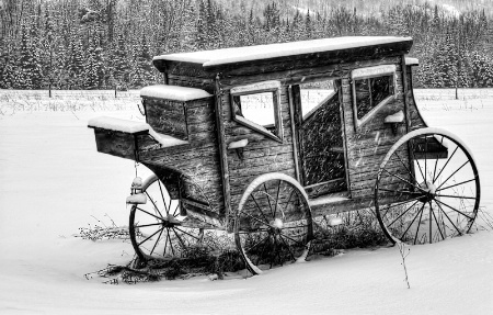 Stagecoach In Winter