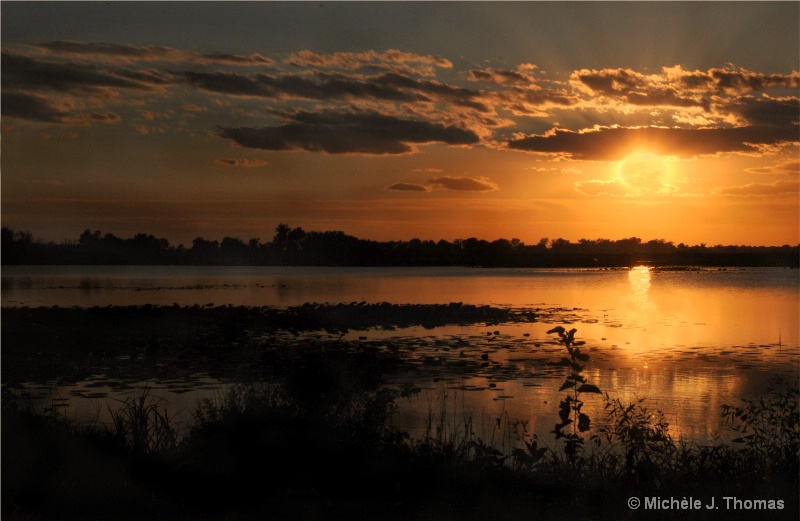 Sunset Over Squaw Creek Wetlands Missouri !