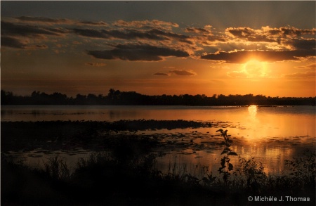 Sunset Over Squaw Creek Wetlands Missouri !