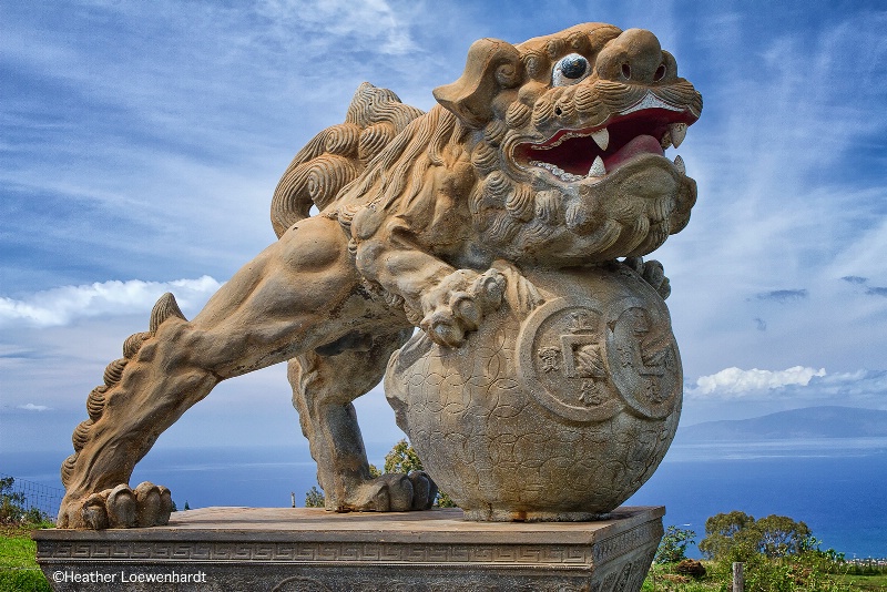 Stone Lion in Sun Yat Sen Memorial Park