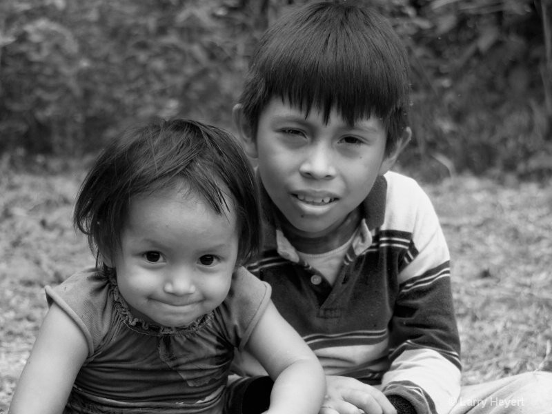 Peru- Boy and girl from Ese Eja Tribe