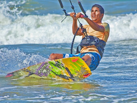 Kiteboarder Closeup