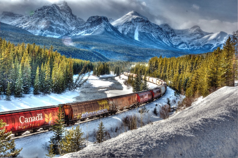 "Winding through the Canadian Rockies"