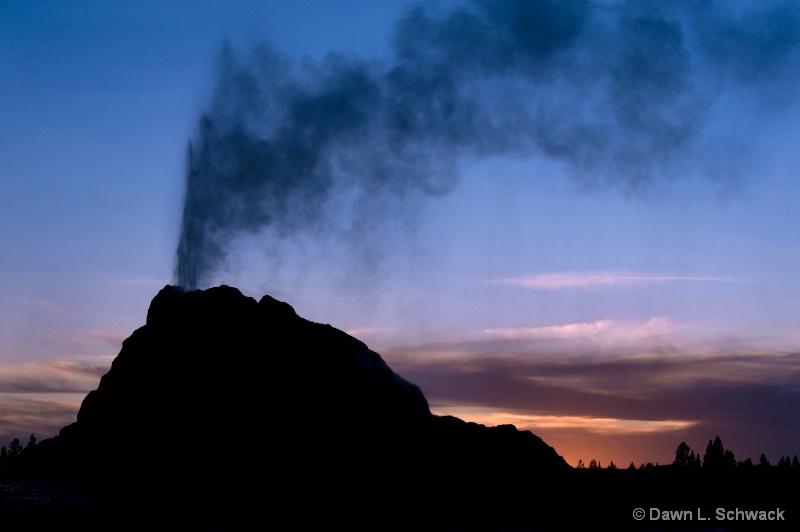 Geyser at Sunset - ID: 12810508 © Dawn Schwack