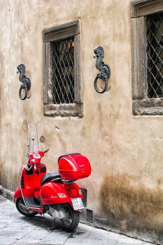 Shiny Red Scooter