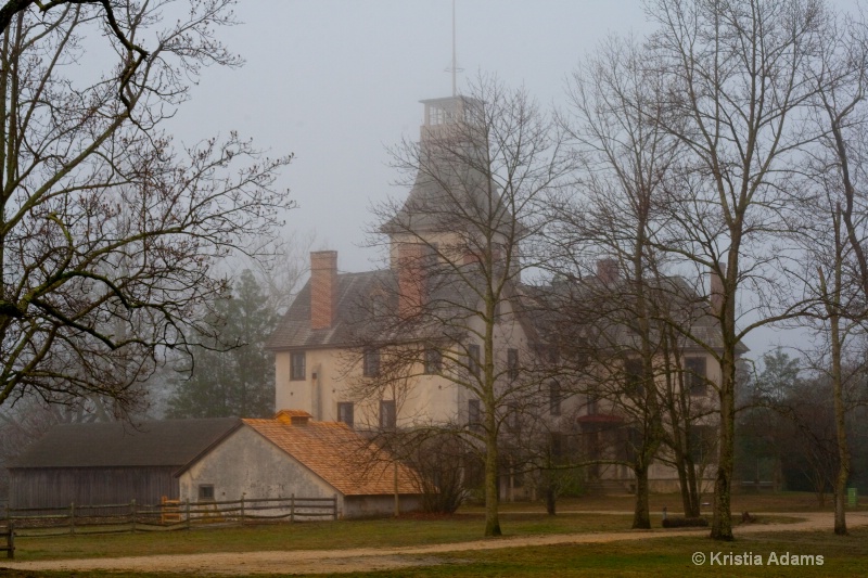 Batsto Mansion on a Foggy Morn
