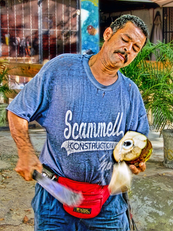 Dominican Coconut Vendor