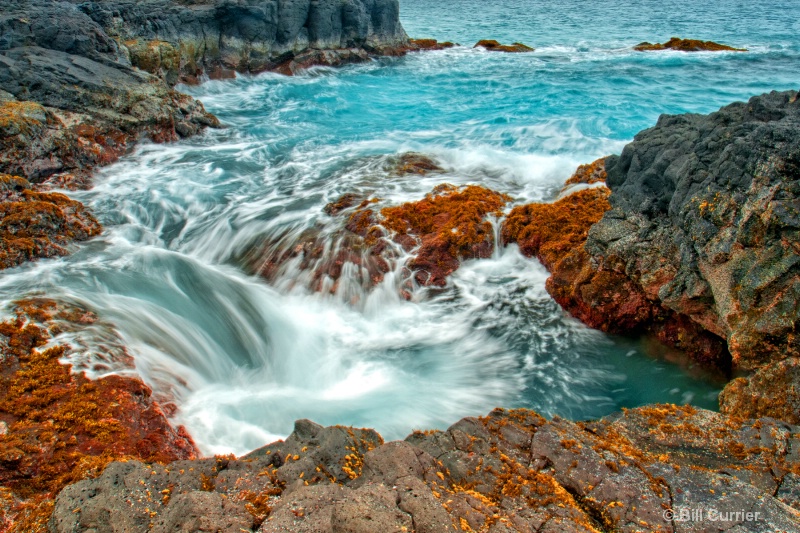 Waves Flowing Over Lava Rock -Lumahai Beach, Kauai