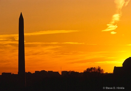 A Washington Memorial Sunset