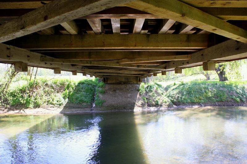 Beneath Neff's Mill Covered Bridge