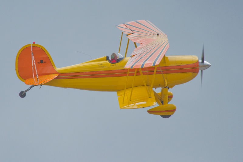 Paul Fiala in the Great Lakes Biplane