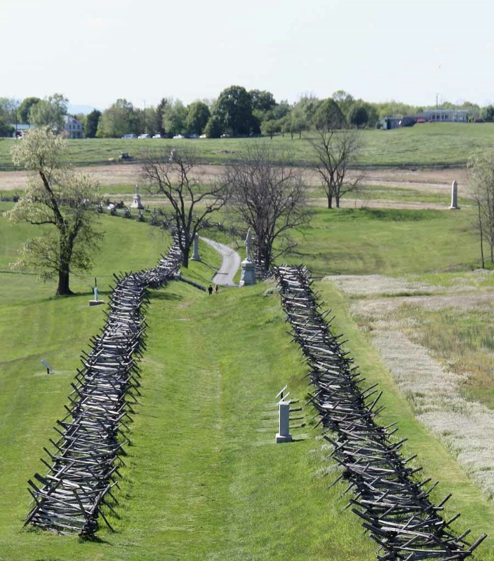 a6 sunken road site from observation tower