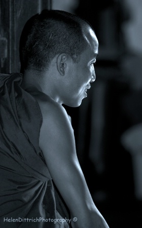 reflective monk