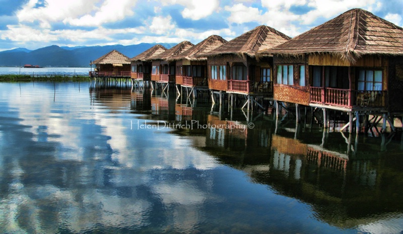 huts over the water