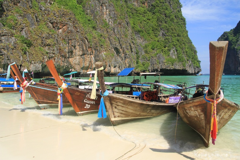 Long Boats on Phi Phi Islands