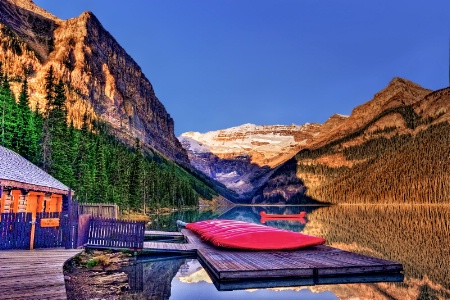 Canoe Livery on Lake Louise