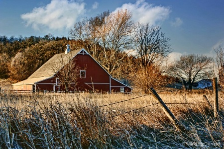 Crescent Barn in Winter