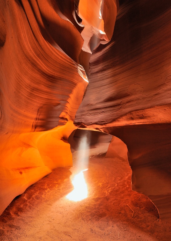 Canyon on Fire,..Sunbeams in Uper Antelope Canyon.