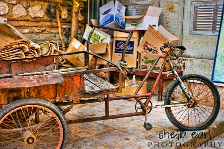Transport Cart@@Old Town Skopje, Macedonia