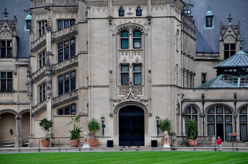 Close up view of the Biltmore house