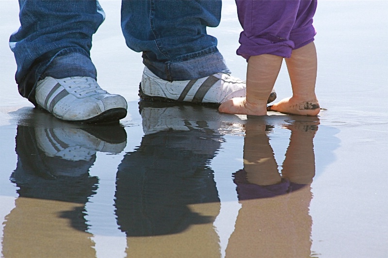Footprints with Daddy ...