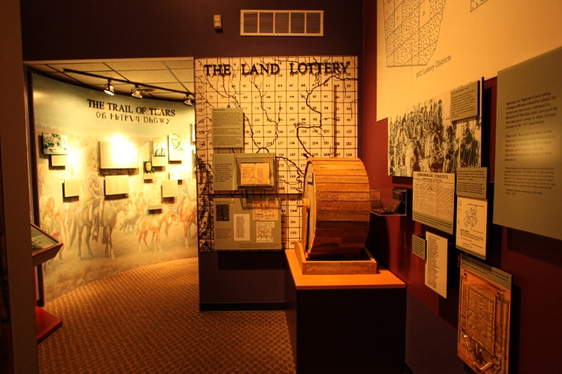 Cherokee Museum Land Lottery Display