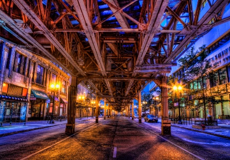 Early Morning  Under the El