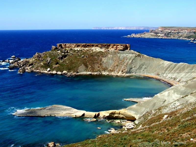 Clay cliffs at Mellieha, Malta