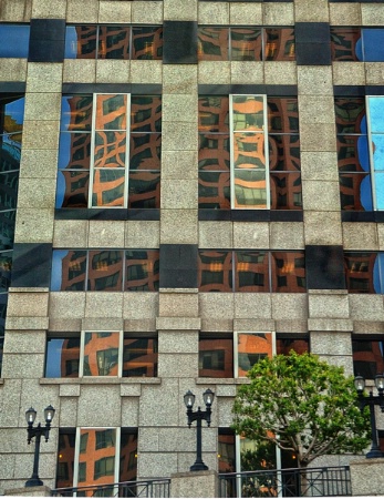 Los Angeles Building and reflection 