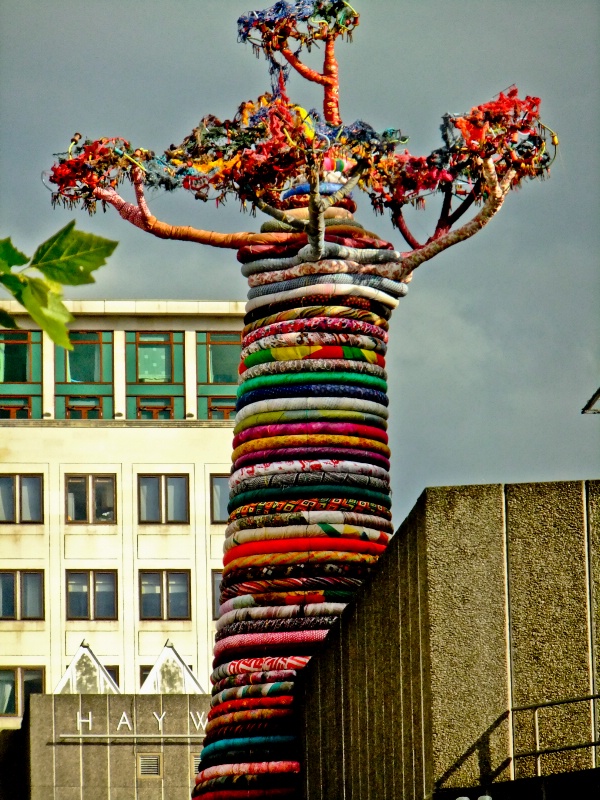 Tree made of fabric at Southbank