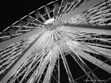 Ferris Wheel Navy Pier B&W