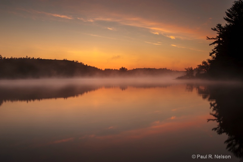 Misty Morning at Deer Lake