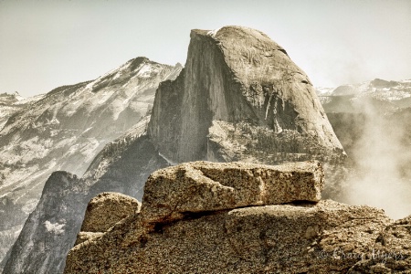 Half Dome  gold tone