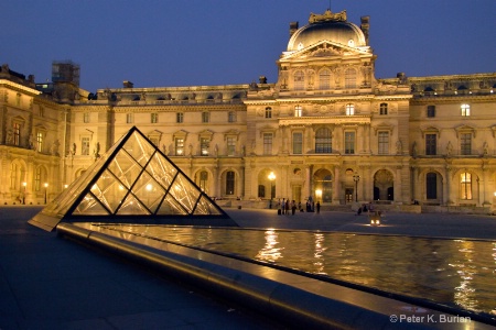 Louvre at night, Paris