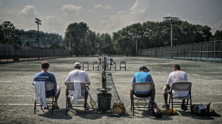 Father & Son Tennis Teams On Serve