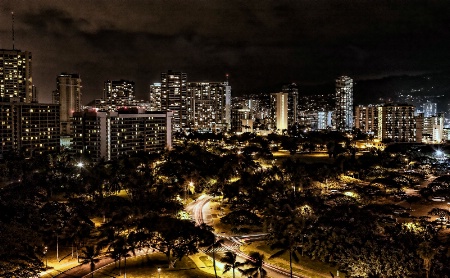 Fort DeRussy Military Reservation at Night