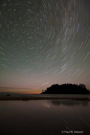 Star Trails Over Lake Superior