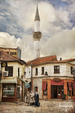 Albanian Women in Old Town@@Skopje, Macedonia