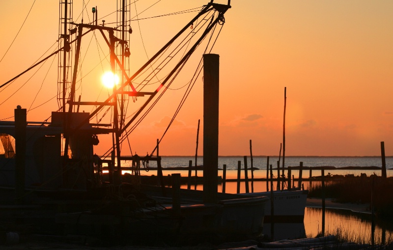 Atlantic dock at sunrise