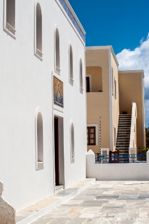 Outside Church, Oia, Santorini, Greece