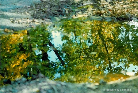 fall puddle reflection 03 drybrush