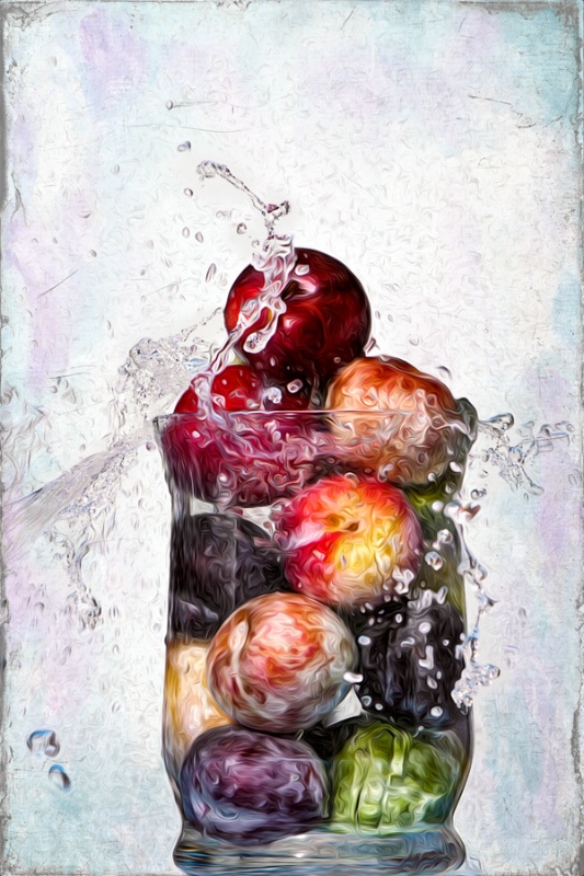 Painterly Fruit Splash