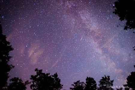 A Meteor and the Milky Way
