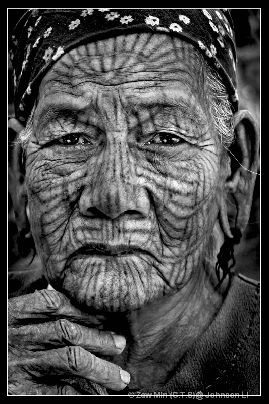 Traditional Tattoo Chin woman