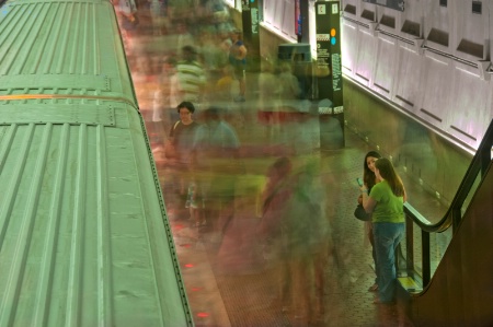 waiting in the metro