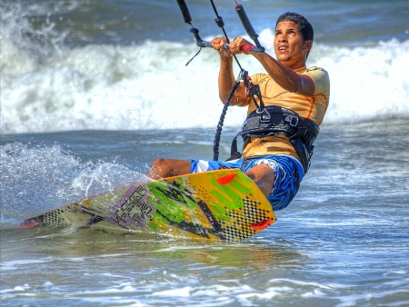 Kiteboarder Closeup