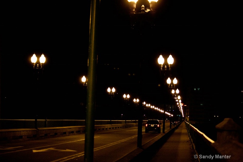 Night photography practice - bridge lights