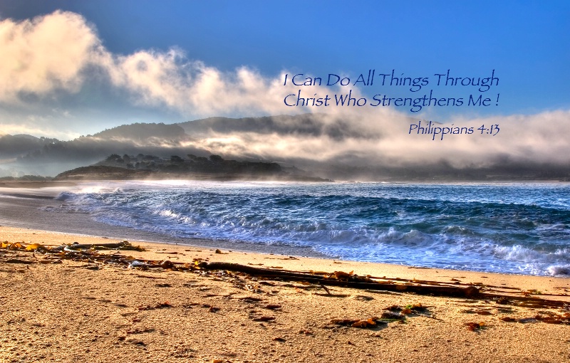 Whispering Seascape / Philippians 4:13 - ID: 13239313 © Leland N. Saunders